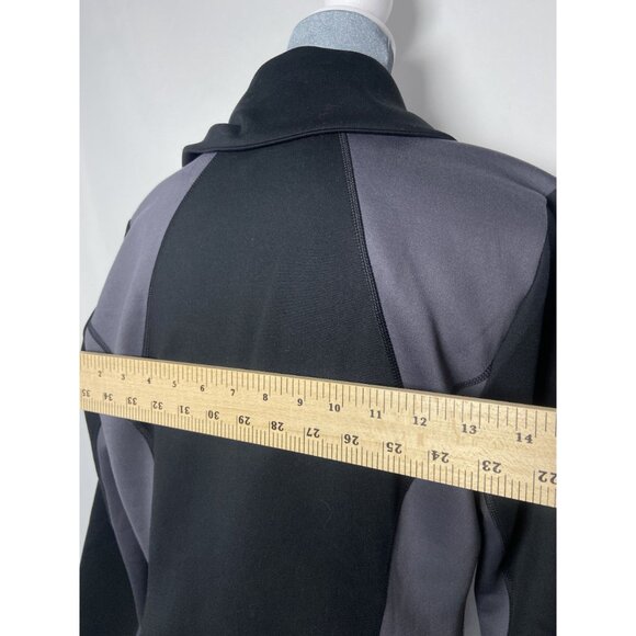 CAbi Womens Asymmetrical Zip Jacket Medium Black & Gray Polyester Spandex Blend - Picture 11 of 11